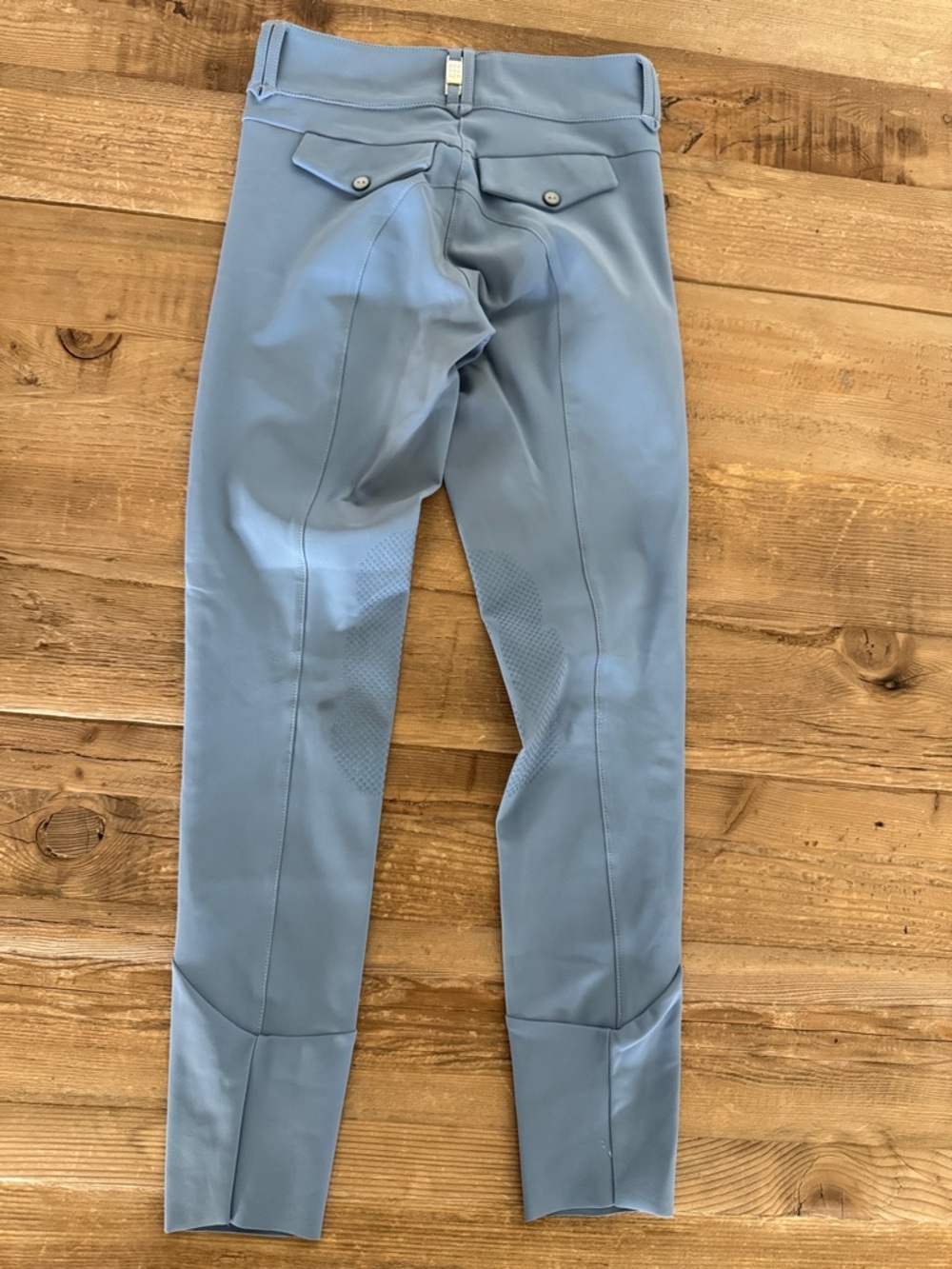 For Horses Poppy Steel Light Blue Equestrian Breeches with Knee Grip size 12 - Picture 5 of 6